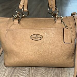 Coach Mini Ellis Satchel Handbag Shoulder Bag Dome Shaped Leather Purse